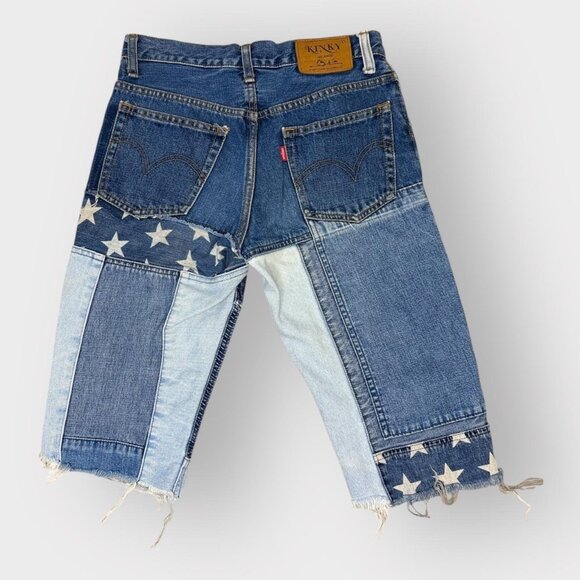 Hysteric Glamour Pants - Patchwork Star Denim Capris – Y2K Americana